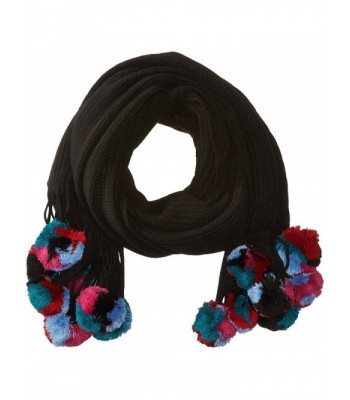 Echo Women's Solid Knit Winter Scarf With Poms - Multi - CV1827RAHTT