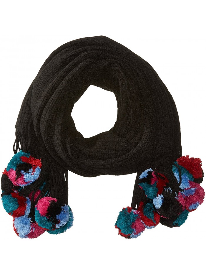 Echo Women's Solid Knit Winter Scarf With Poms - Multi - CV1827RAHTT