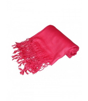 Kuldip Unisex Pashmina Scarf Shawl Wrap Throw Hot Pink - C21130YEMYZ