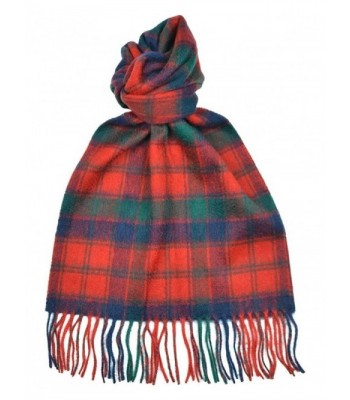 Lambswool Scottish Robertson Red Modern Tartan Clan Scarf Gift - CW11J14UYFJ