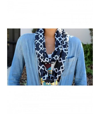 Womens Interlocking Square Pattern Zipper in Fashion Scarves