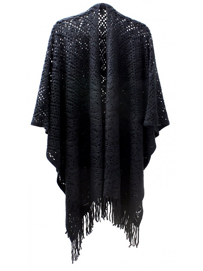 LL Blanket Open Front Poncho Ruana Knit Cardigan Sweater Shawl Wrap ...