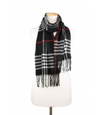 Winter Cashmere Checked Fringes Scarves