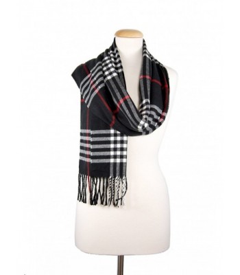 Winter Cashmere Checked Fringes Scarves in Fashion Scarves