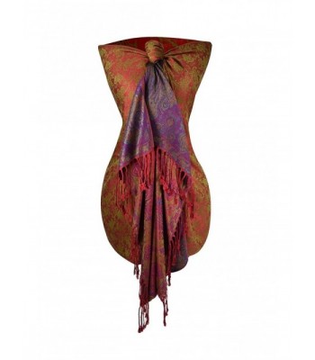 Peach Couture Pashmina Intricate Paisley in Fashion Scarves