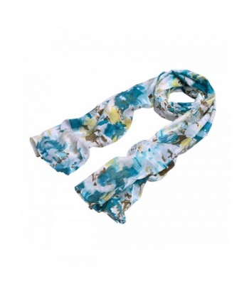 Elegant Watercolor Paint Floral Scarf