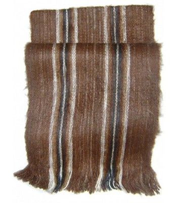 Gamboa Rustic 100% Alpaca Scarf Incredibly Warm - Brown with Andean Design - Brown - CU1267Y9N3J