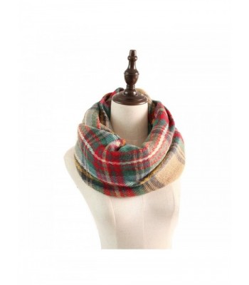 MissShorthair Women's Light Weight Colorful Painting Plaid Tartan Infinity Scarf - 11 Light Brown Plaid - CK1862CLACO