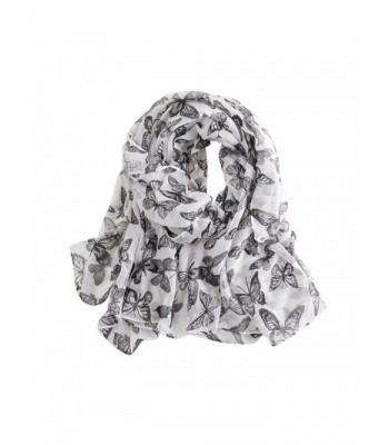 E-Clover Fashion Animal Print Scarves Shawl Lightweight Scarf wrap for Women - Blackwhite - CH186HEURY6