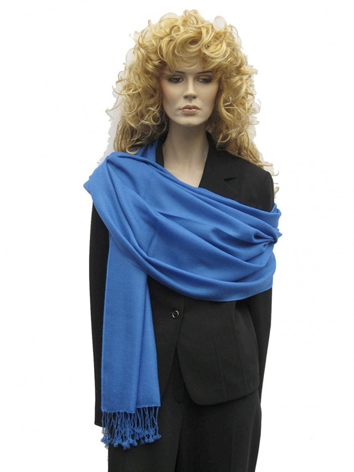 Scarf/Shawl/Wrap/Stole/Pashmina Shawl in solid color from Cashmere Pashmina Group (Regular Size) - CQ1124FPKWJ