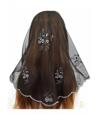 Anna Veils Chapel Catholic Veil Spanish Lace Mantilla Medium - Aedia - Gray - CL129EG47UV