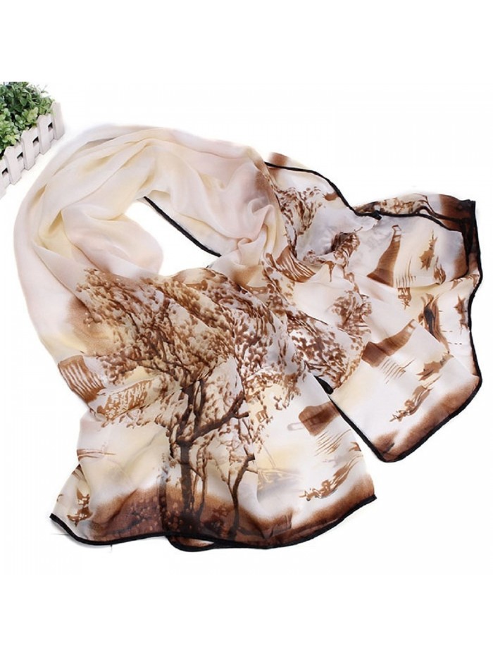 WensLTD Hotsale! Women Tree Pattern Scarf Shawl Scarf - B - CO125Q2TC8J