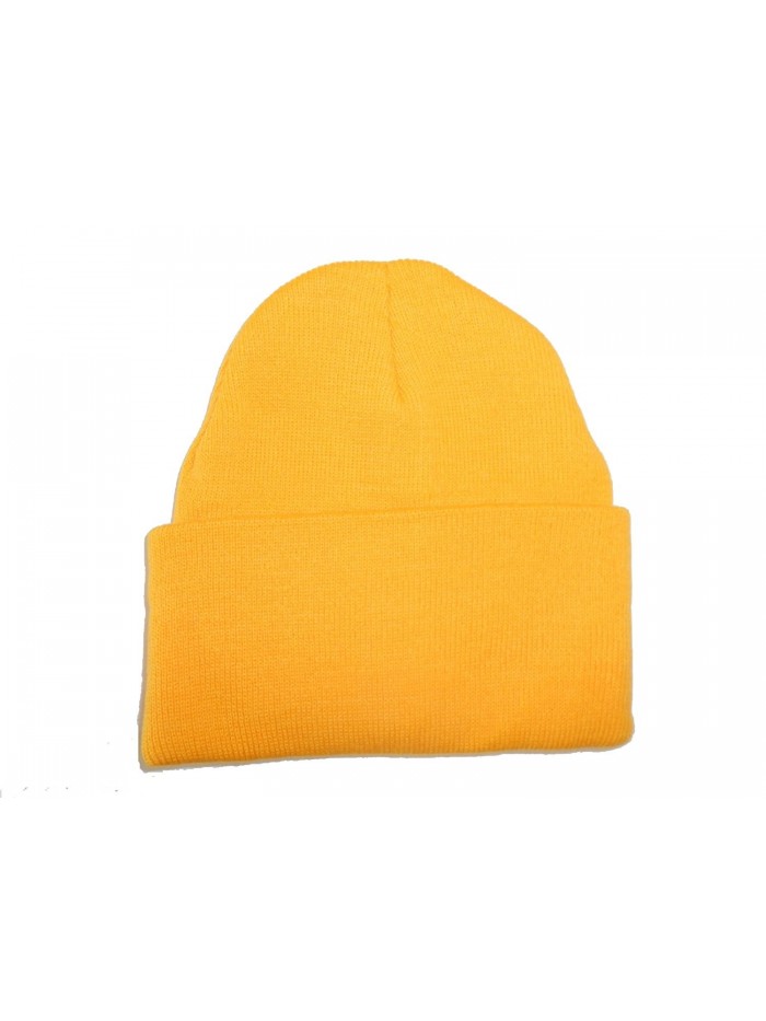 Yellow-Gold Long Beanie / Knit Ski Hat / Warm In Winter! - CI110ZA7ZXL