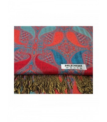 Paskmlna Paisley Pattern Layered Pashmina