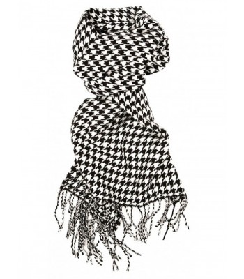 Love Lakeside-Women's Cashmere Feel Winter Plaid Scarf (One- Black and White Houndstooth) - CD12MZHR87H