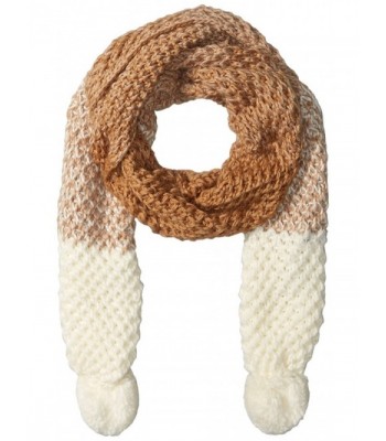 RAMPAGE Women's Oblong Scarf with Pom - Ivory - CT12HPYLESR