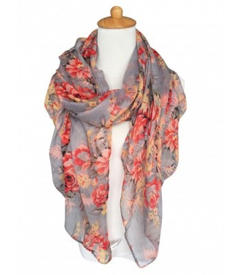 GERINLY Lightweight Scarves Fashion Flowers