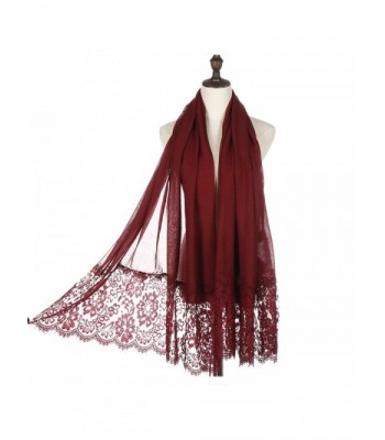 Lightweight Fashion RiscaWin Autumn Scarves - Wine Red - C417Z39GTC5