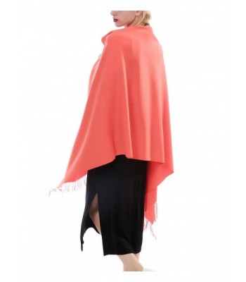 Aolige Cashmere Blanket Tassel Orange in Cold Weather Scarves & Wraps