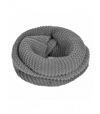 VBIGER Infinity Scarf Winter Warm Loop Knitted Scarf Unisex Casual Circle Scarf - Gray - CU1864HDZRO