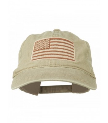 E4hats American Flag Embroidered Washed