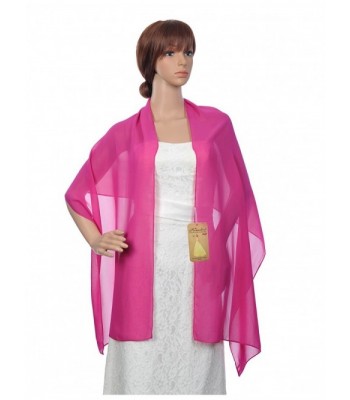 Remedios Chiffon Evening Scarves Fuschia