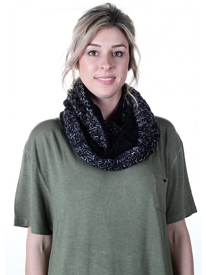 Tahari Marled Knit Infinity Scarf - Black - CH1281P0V6P