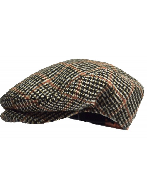 Men's Classic Herringbone Tweed Wool Blend Newsboy Ivy Hat (L/XL ...