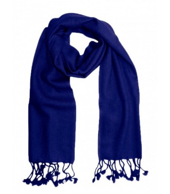 Unisex Lovely Cashmere Scarf Soft and Warm 12" x 60" Neck Scarves - Royal Blue - CB11NJ3UFHZ