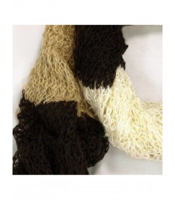 Winter Striped Shimmer Scarf Brown in Cold Weather Scarves & Wraps