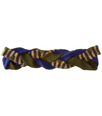 Womens Braided Stipe Knit Loop