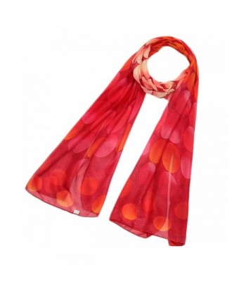Fashion Gradient Ccolor Sheer Voile Shawl 16050CM Women Scarf for Clothes Decorating - Red - CQ17AAUIDI3