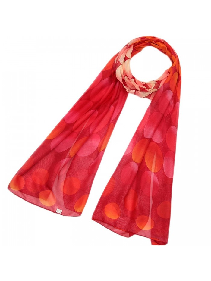 Fashion Gradient Ccolor Sheer Voile Shawl 16050CM Women Scarf for Clothes Decorating - Red - CQ17AAUIDI3