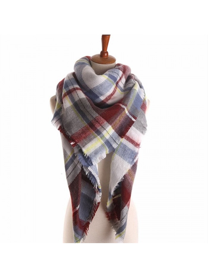 M RACLE Women's 2015 New Winter Plaid Tartan Grids Warm Blanket Scarf Shawl Wrap - Plaid 22 - CJ120G08LOH