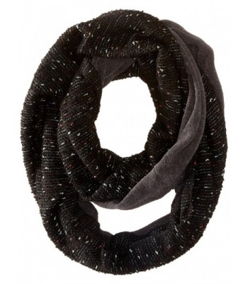 D&Y Women's Solid Boucle Combo Knit Loop - Black - CW11OOTTBM3