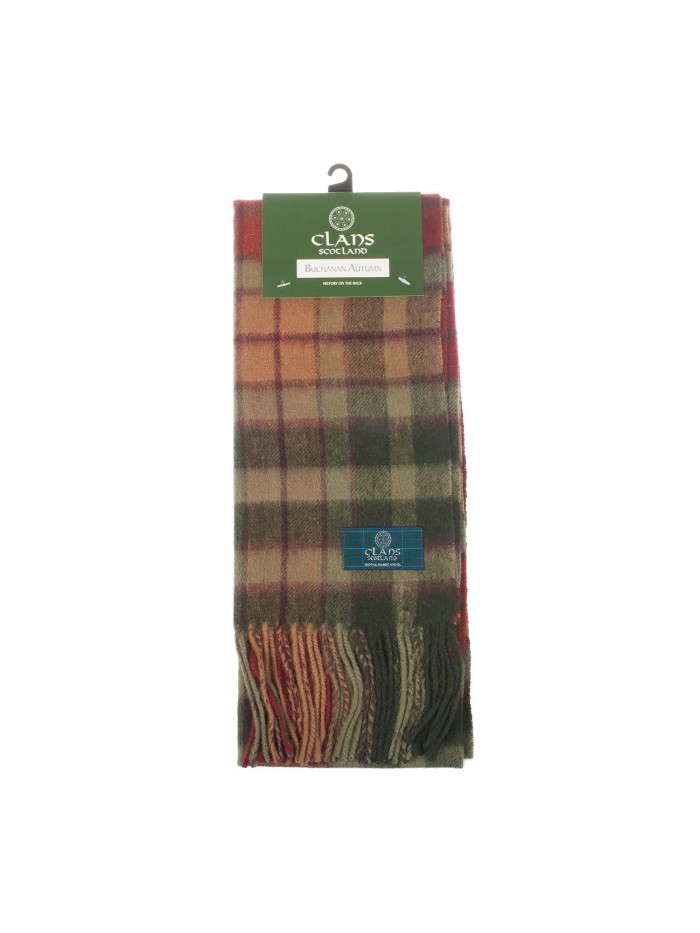 Clans Of Scotland Pure New Wool Scottish Tartan Scarf Buchanan Autumn (One Size) - CQ123HZ5ZHJ