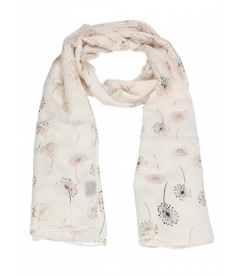 Macy Dandelion Rose Gold Foil Womens Viscose Scarf Shawl Wrap SWANKYSWANS - White - CX187E0KU83