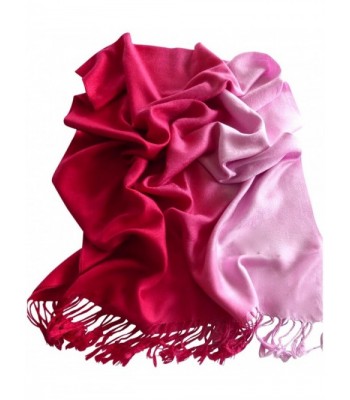 CJ Apparel Two Tone Design Shawl Scarf Wap Stole Throw Pashminas Seconds NEW - Pink - CU126DPUZBV