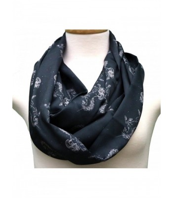 Handmade Unicorn Scarf Gift idea for her- birthday gift. Horse scarf infinity scarf - Black - C412NT4YBB0