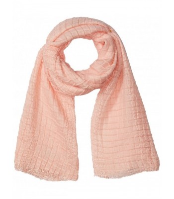 D&Y Women's Solid Yarn Dye Waffle Crinkle Oblong Scarf - Pink - CC12O8E7F7I