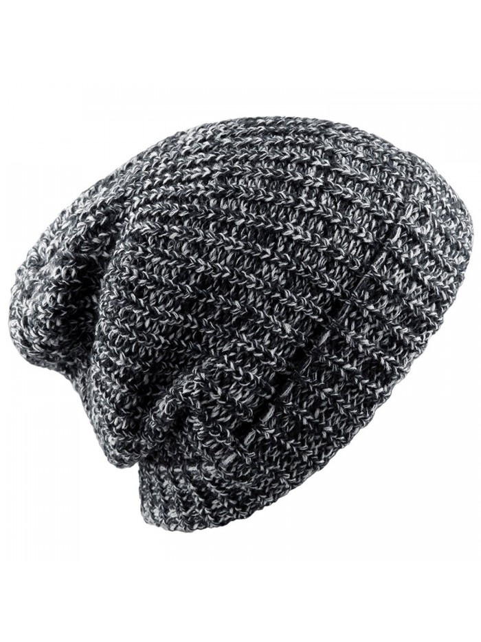 moonsix Beanie Hats For Men Women-Baggy Knit Ski Warm Slouchy Cap - E-style 2-grey White - C7187T2Z0O7