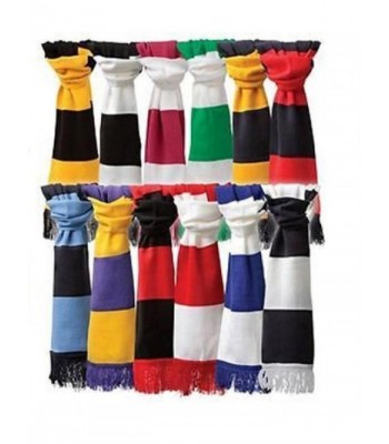 Varsity Scarf Unisex with Double Layer Knit- & White Tassel - Sky Blue - CJ1876NDKXA