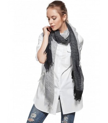 Ladies Blanket Fashion Scarves charcoal