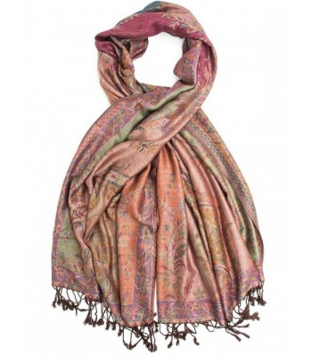 Pashmina Paisley Traditional Jacquard Burgundy