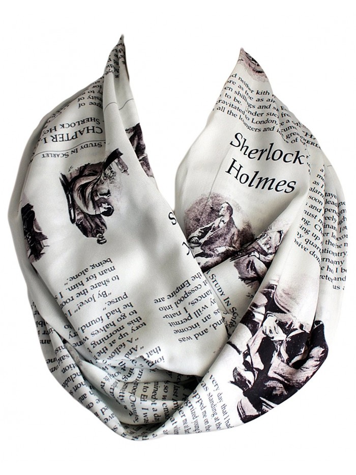 Etwoa's Arthur Conan Doyle Sherlock Holmes Book Infinity Scarf Circle Loop Scarf - CX12O584ECH