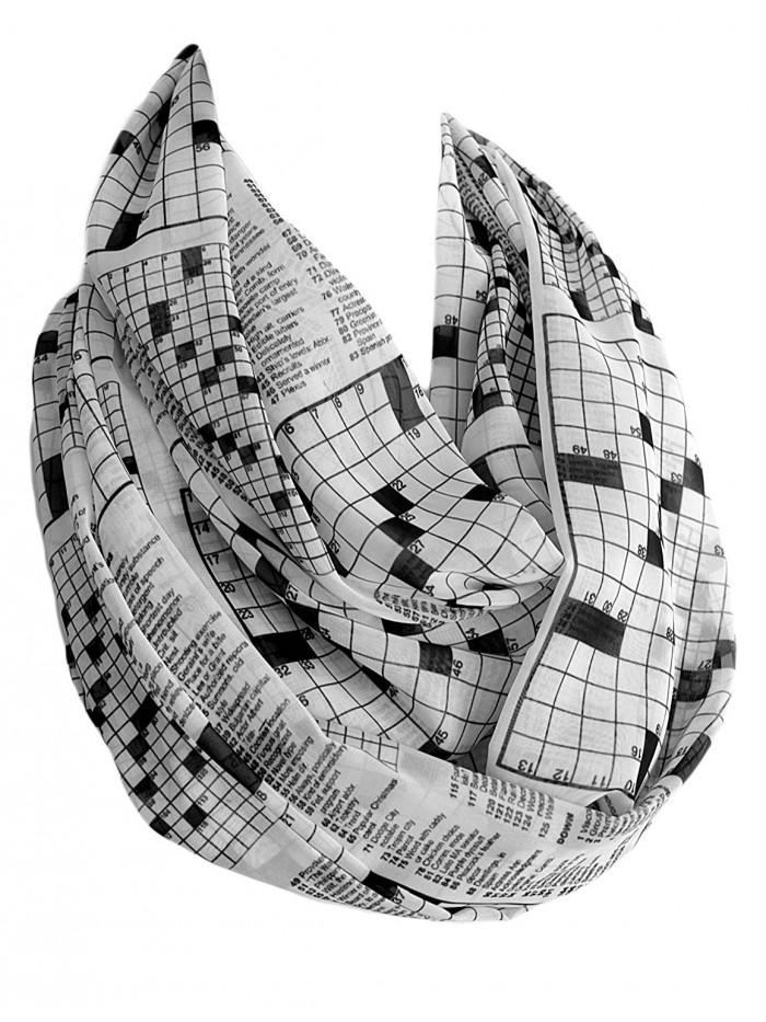 Etwoa's Crossword Puzzle Infinity Scarf Circle Loop Scarf - CS12NTIAO1I