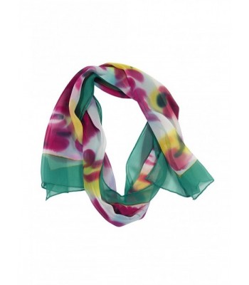 TexereSilk Women's 100% Silk Fashion Chiffon Scarf - Beautiful Gift Idea AS0050 - Multicolored - CL112252277