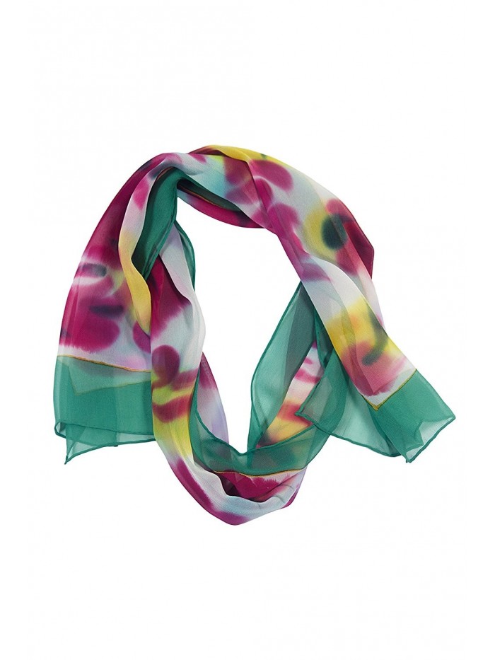 TexereSilk Women's 100% Silk Fashion Chiffon Scarf - Beautiful Gift Idea AS0050 - Multicolored - CL112252277