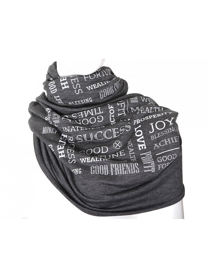 Book scarf "Prosperity Scarf" wellness gift prosperity talisman - charcoal color - CA12OCISOV2