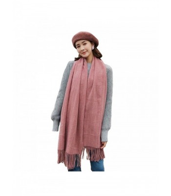 S&S Women's Grid Autumn Winter Warm Lattice Long Scarf Plaid Blanket Shaw - 02-pink - C0187WNX4TL